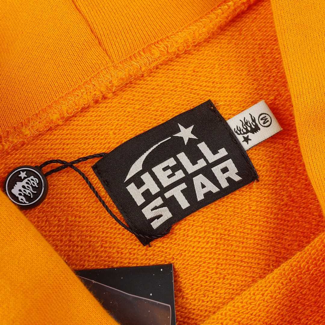 Hellstar Fire Orange Dye Hoodie - FashionPlug