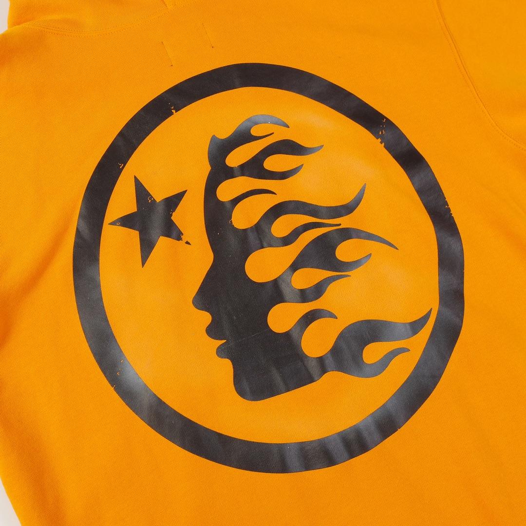 Hellstar Fire Orange Dye Hoodie - FashionPlug