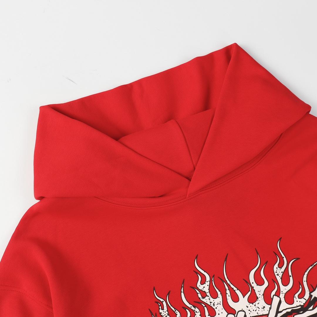 Hellstar Records Red Hoodie - FashionPlug