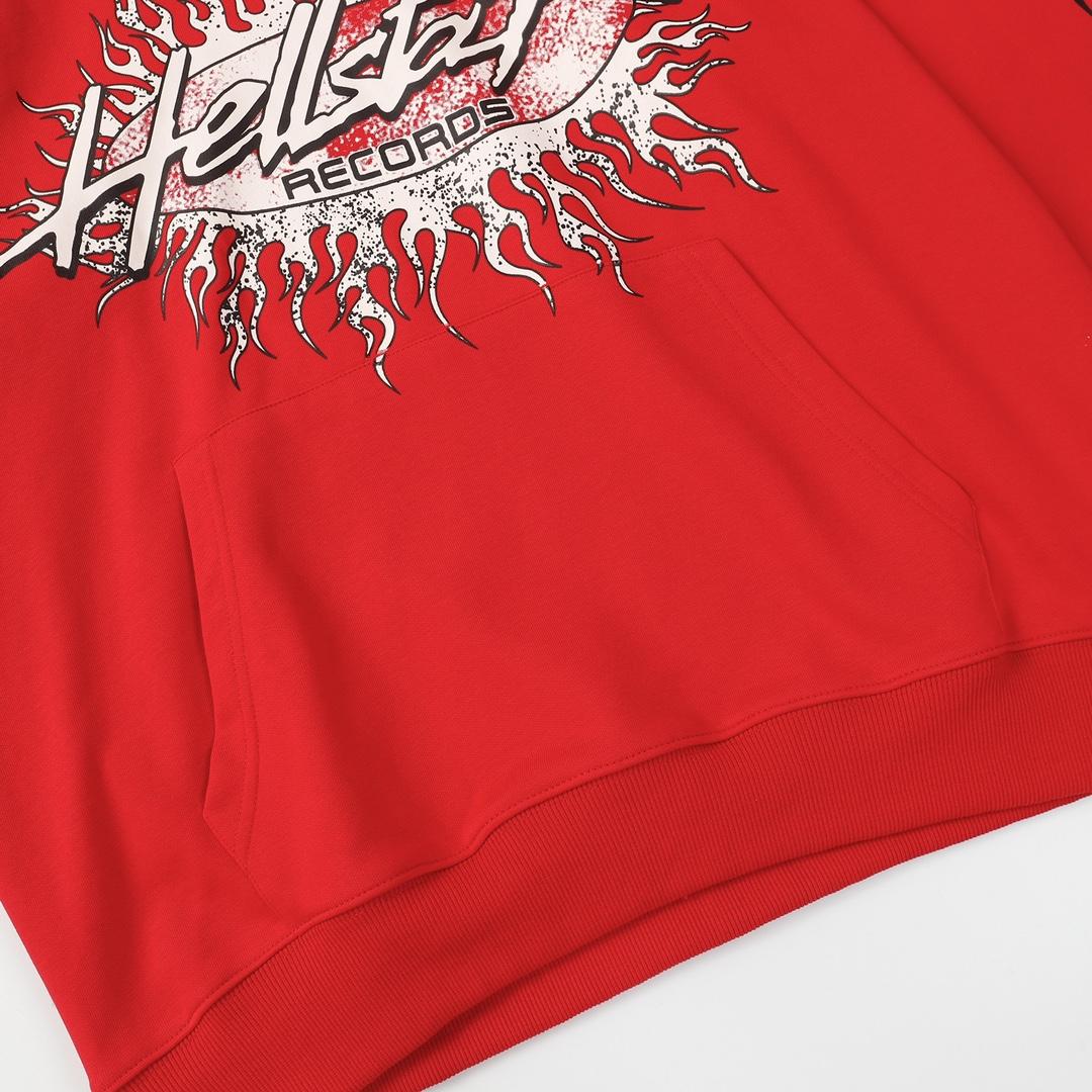 Hellstar Records Red Hoodie - FashionPlug