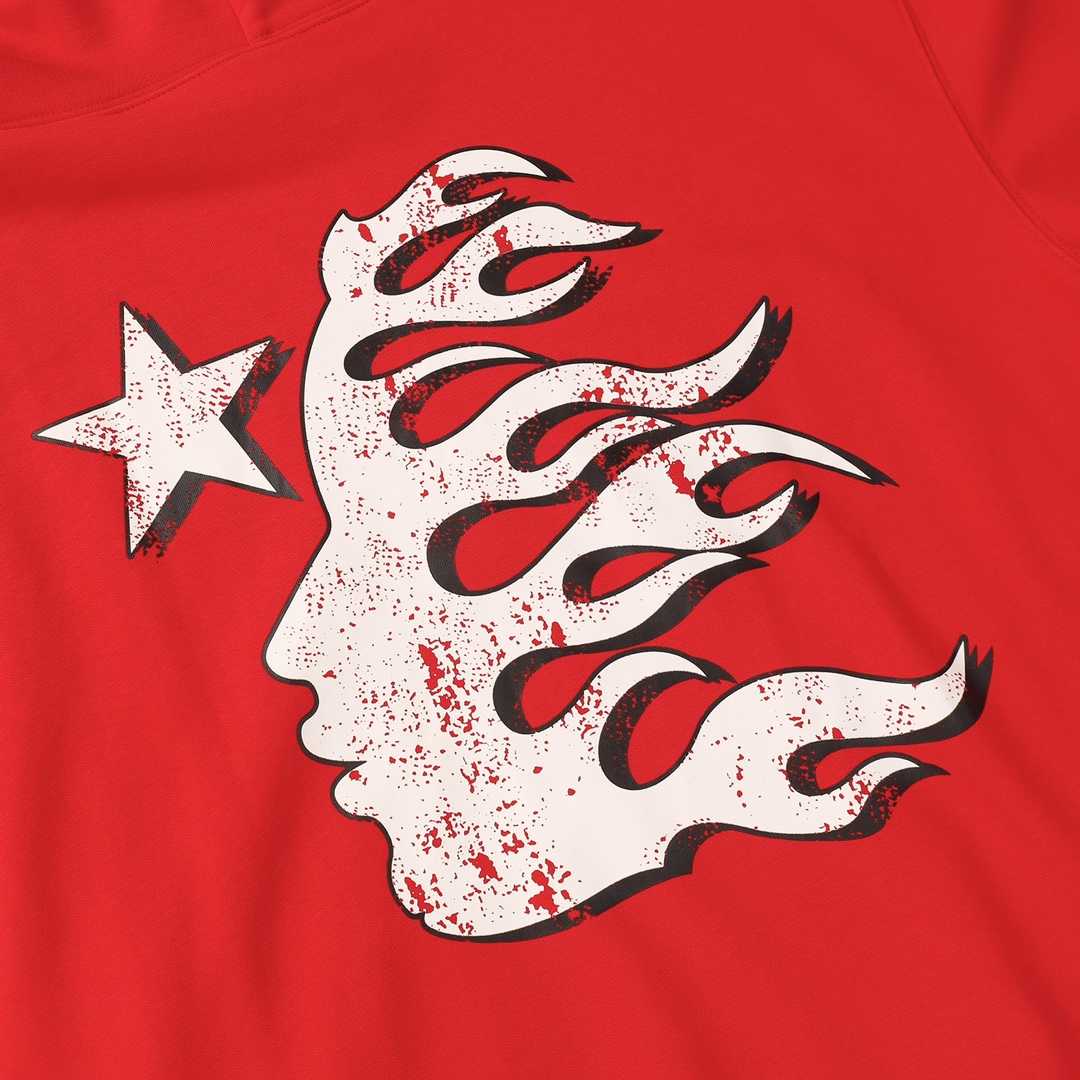 Hellstar Records Red Hoodie - FashionPlug