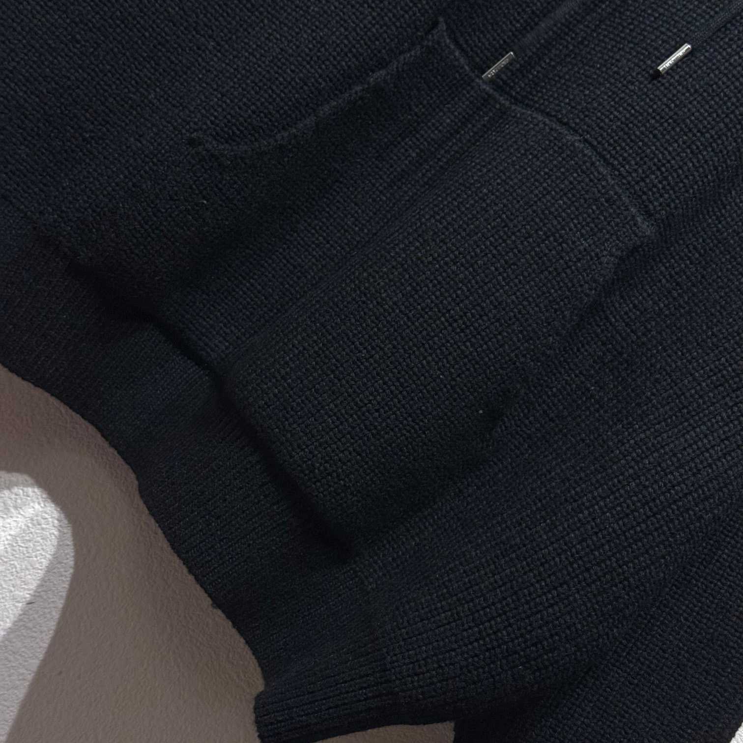 Celine Hooded Sweater In Ribbed Wool - FashionPlug