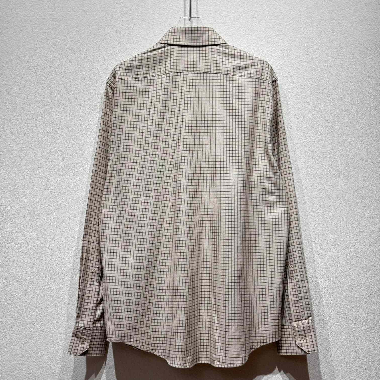 Celine Logo-Embroidered Checked Cotton Shirt - FashionPlug