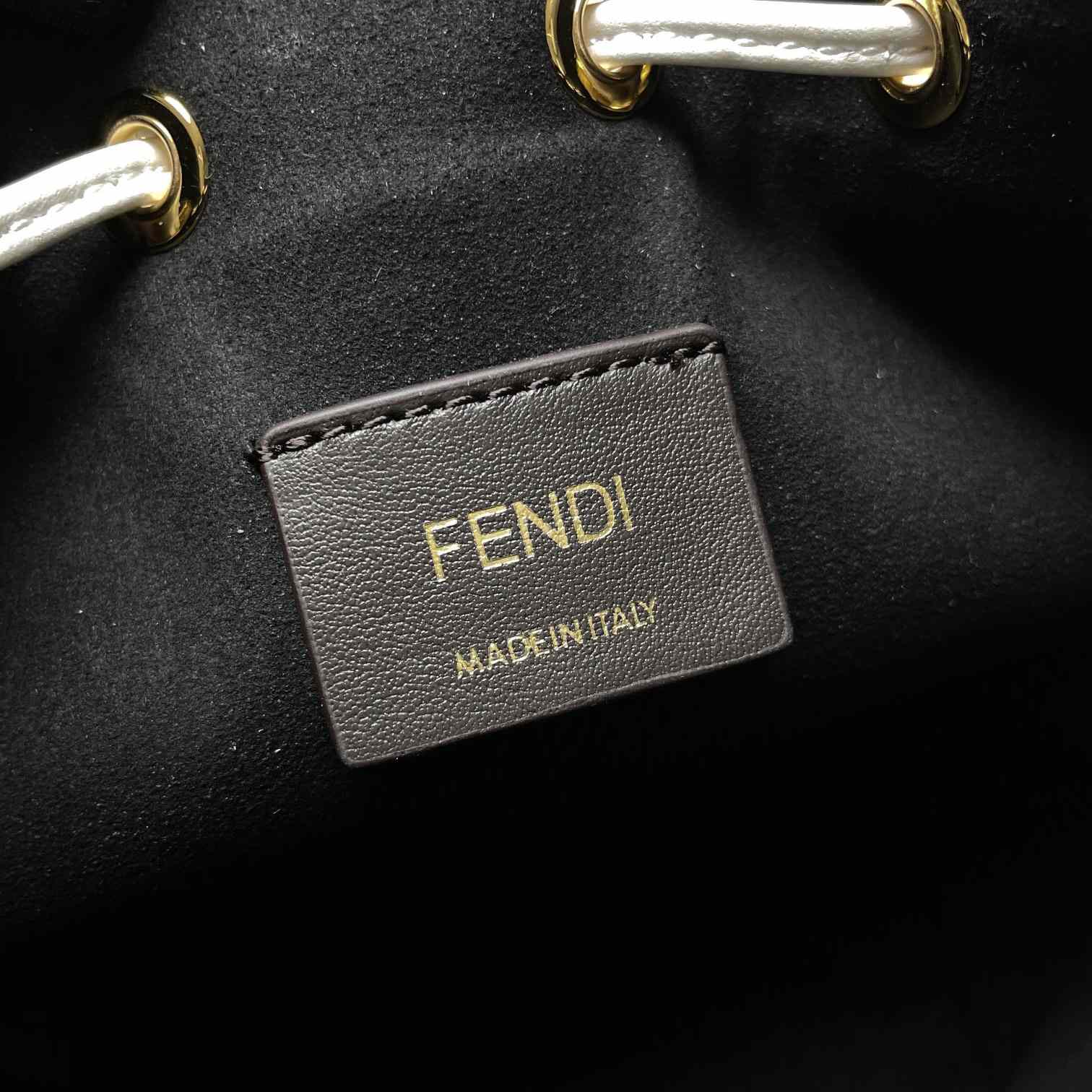 Fendi Mon Tresor White Leather Mini-bag With FF Motif - FashionPlug