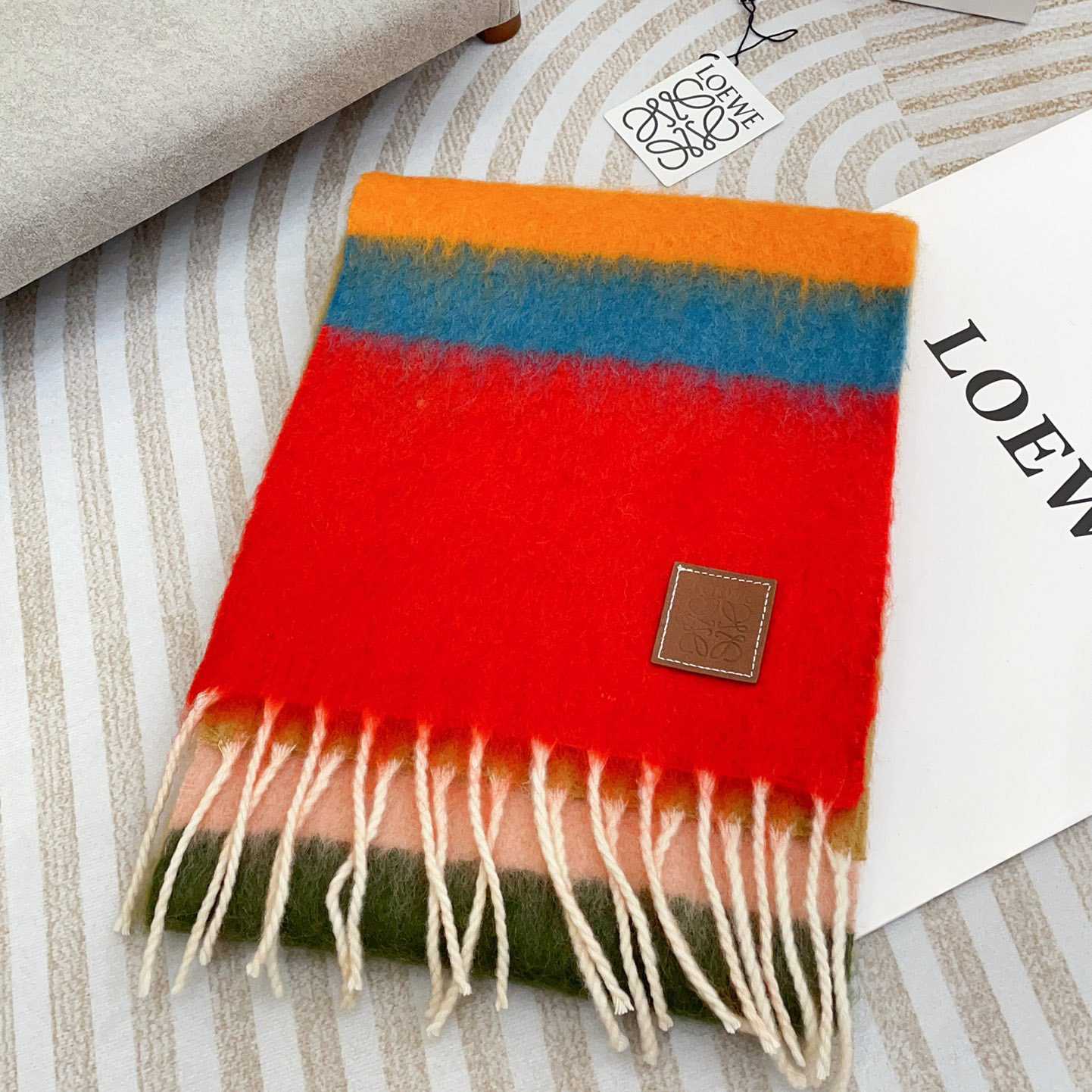 Loewe Scarf In Mohair And Wool - FashionPlug