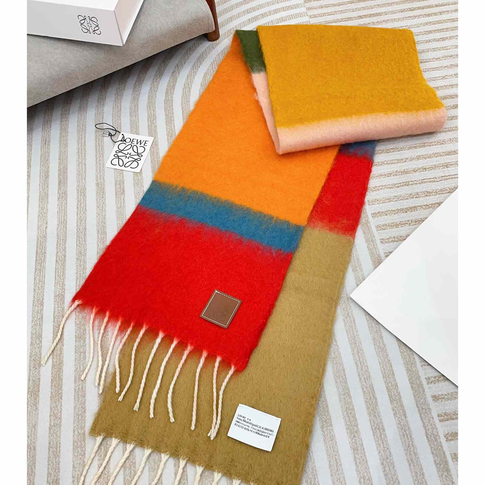 Loewe Scarf In Mohair And Wool - FashionPlug