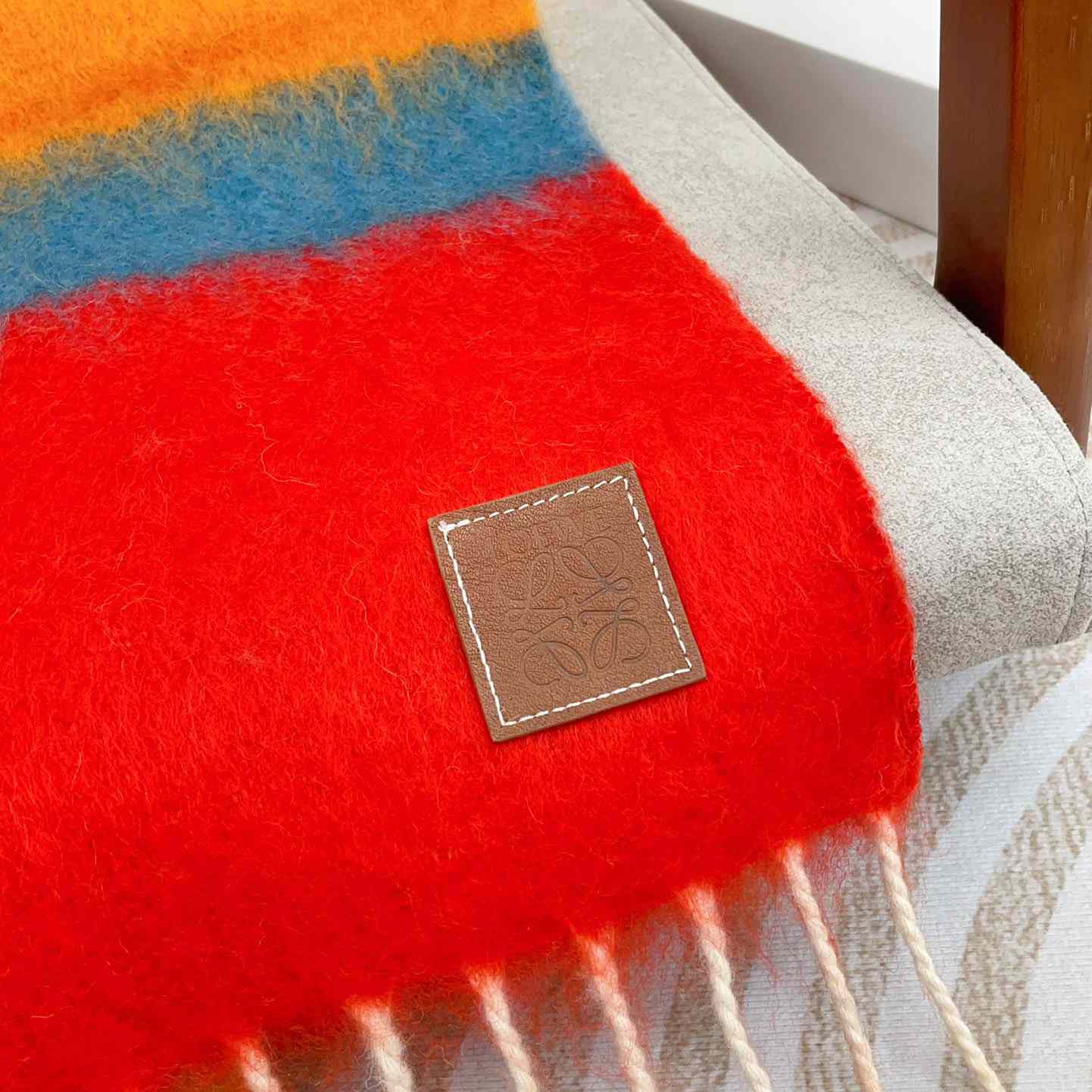 Loewe Scarf In Mohair And Wool - FashionPlug