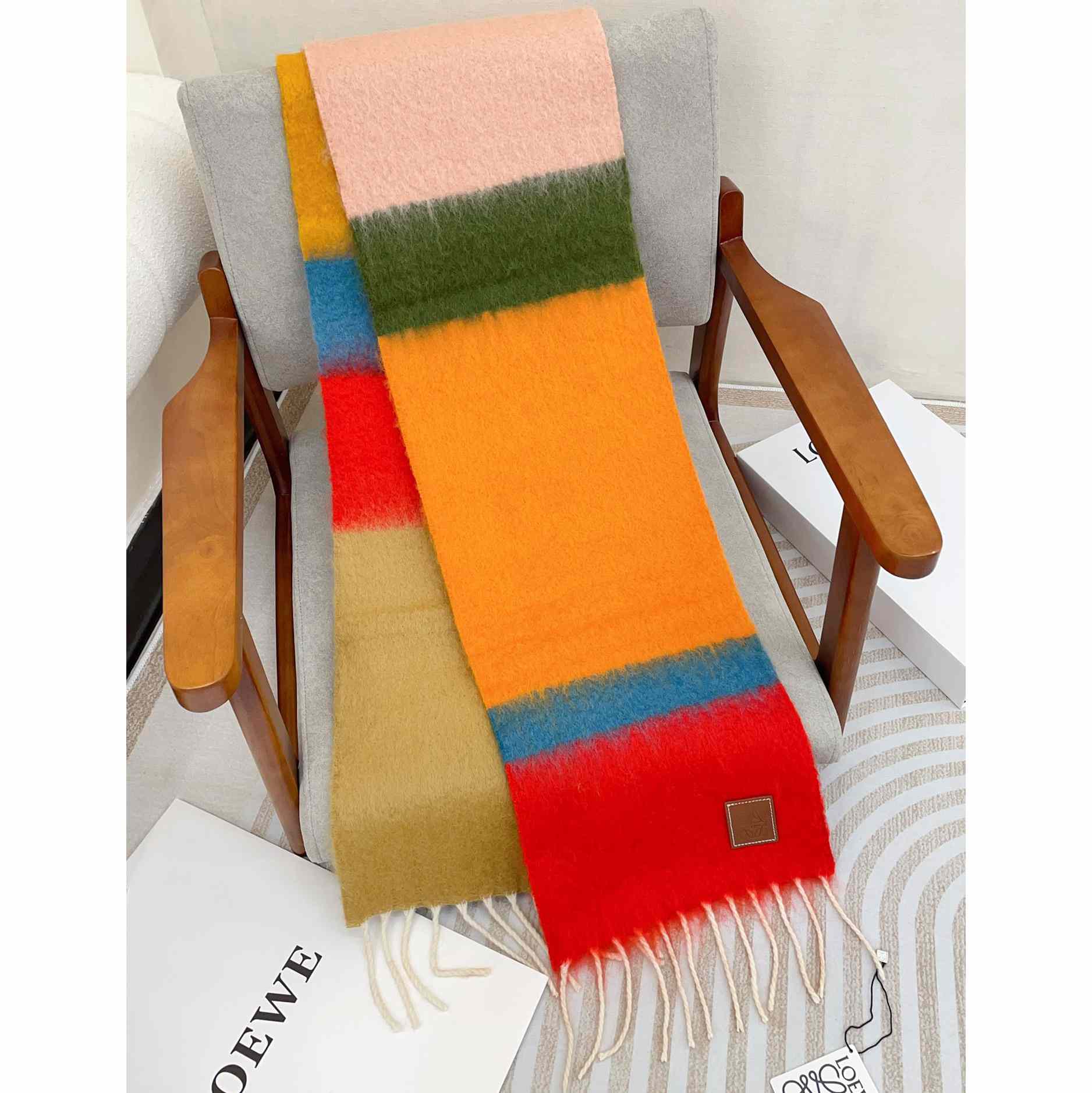 Loewe Scarf In Mohair And Wool - FashionPlug