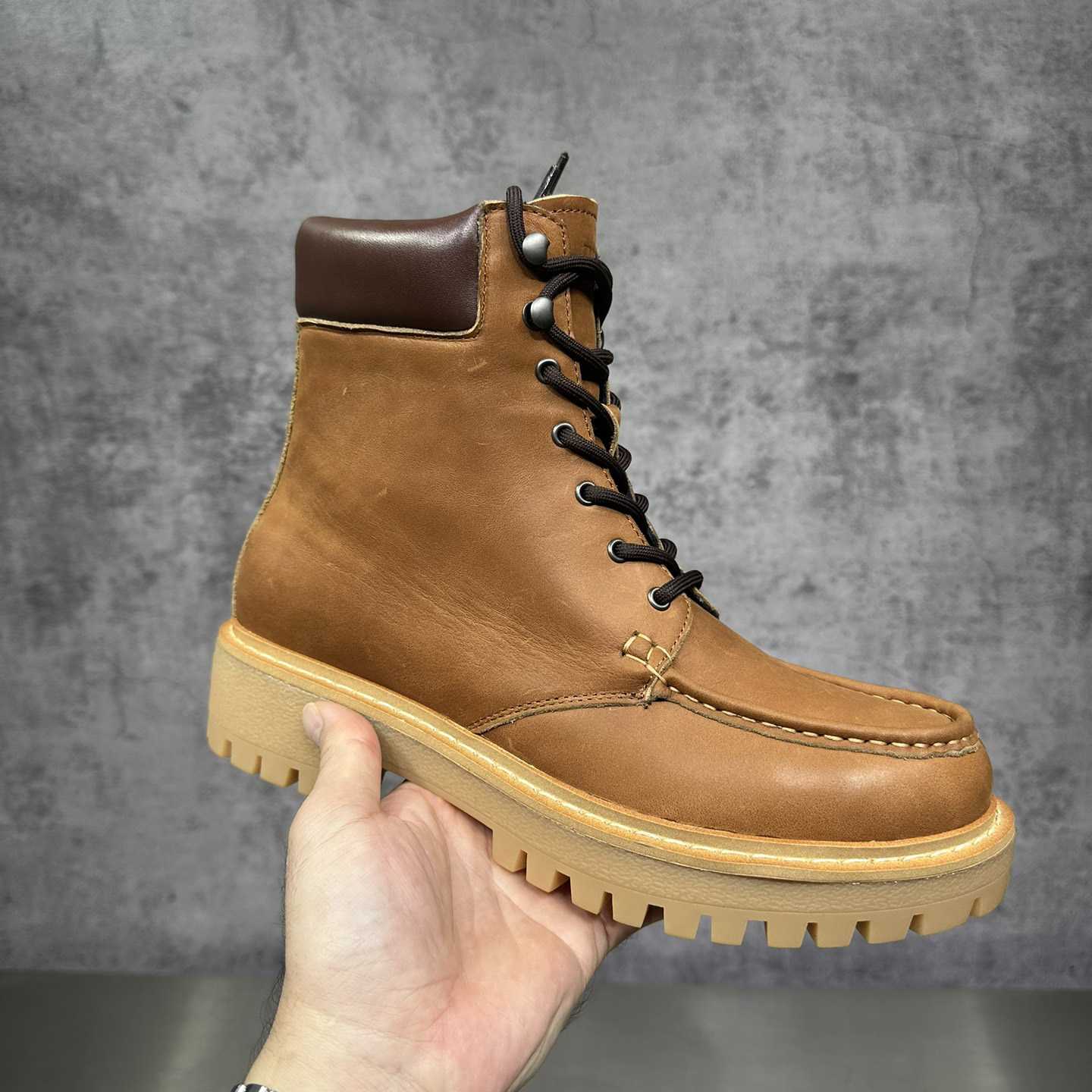 Prada Lug-sole Leather Boots - FashionPlug