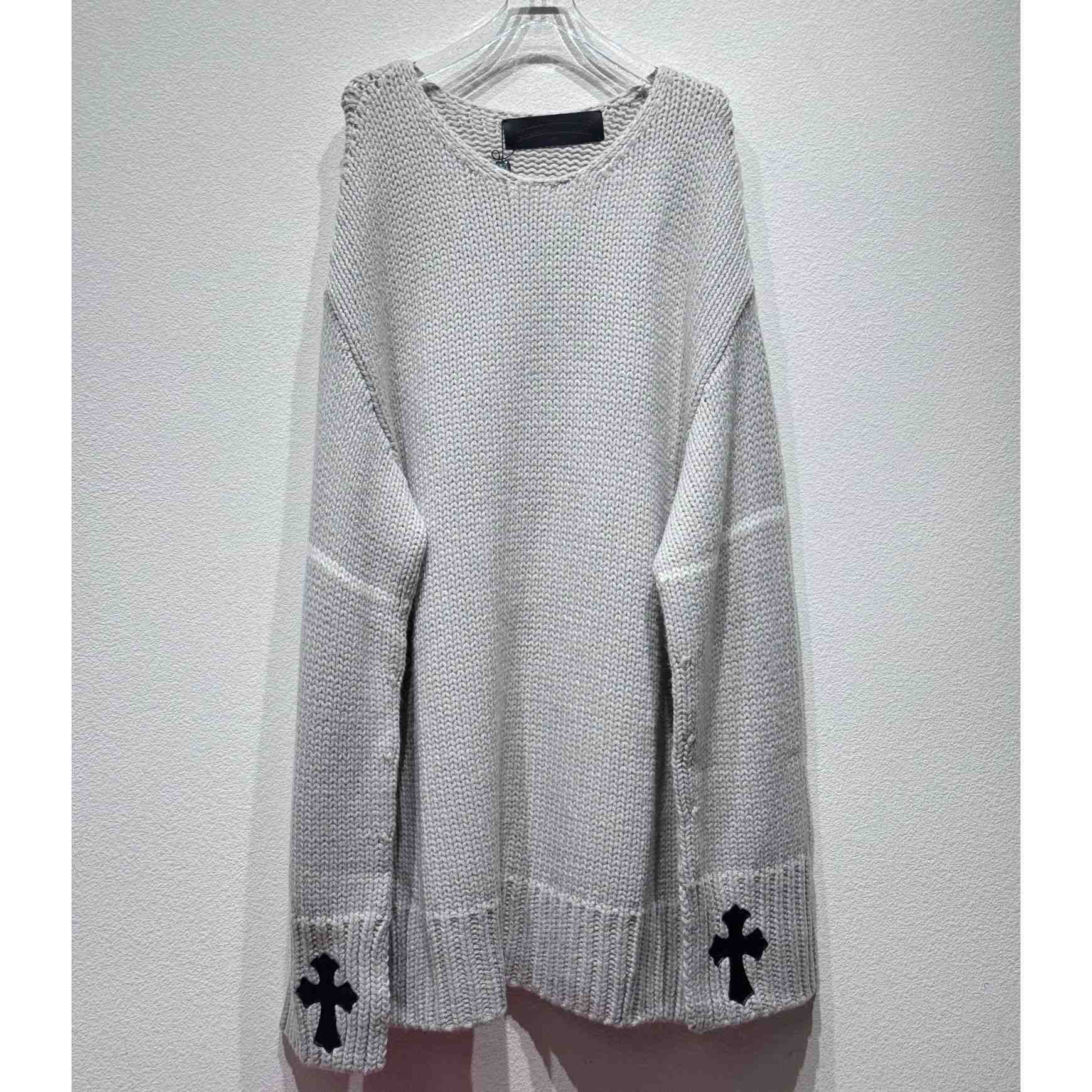 Chrome Hearts Cashmere Cemetery Knit Crewneck - FashionPlug