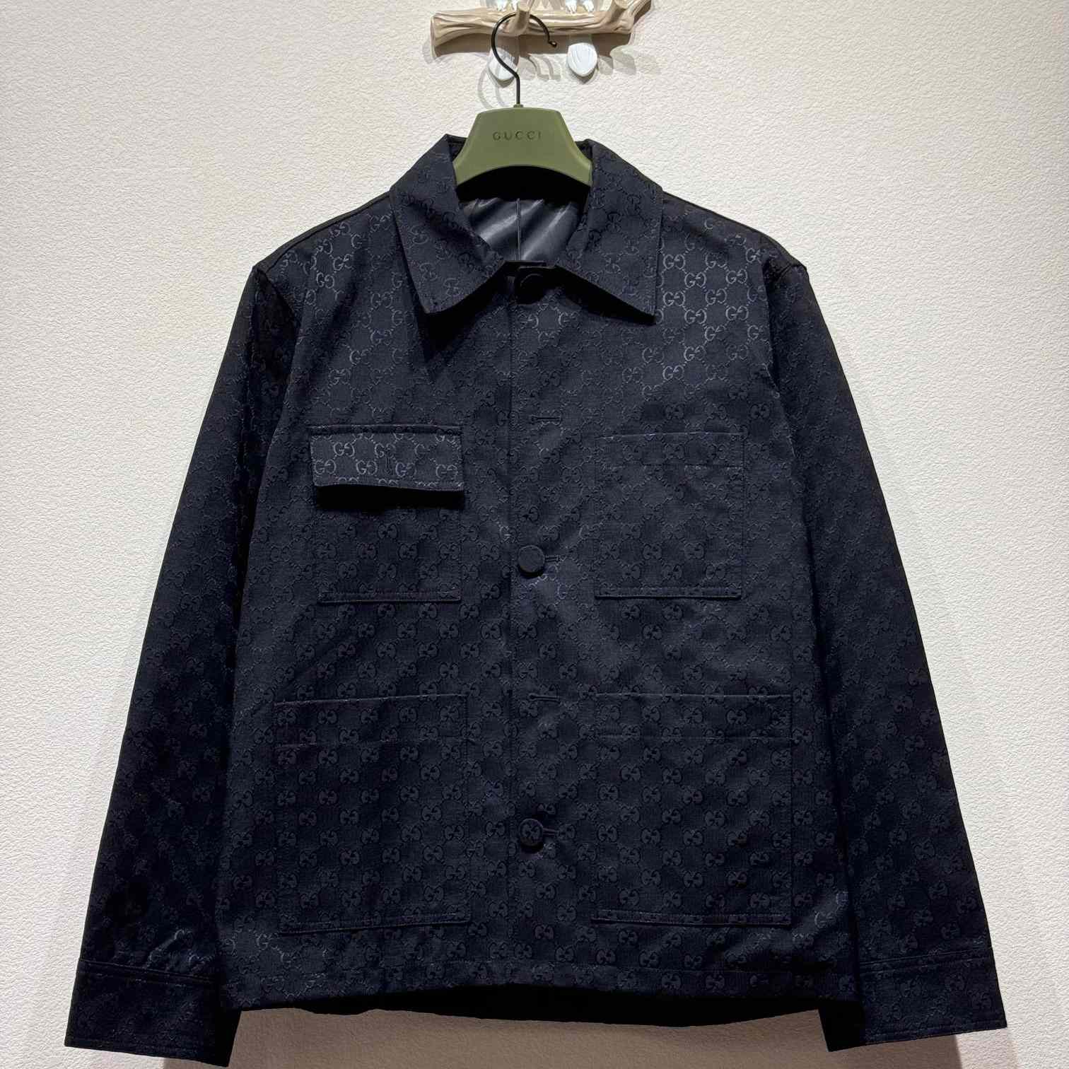 Gucci GG Mixed Cotton Jacket - FashionPlug