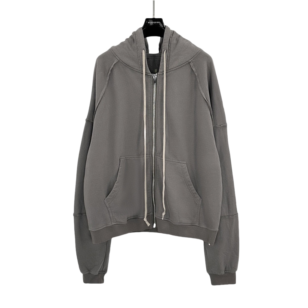 Rick Owens Cotton Zip-up Hoodie - FashionPlug
