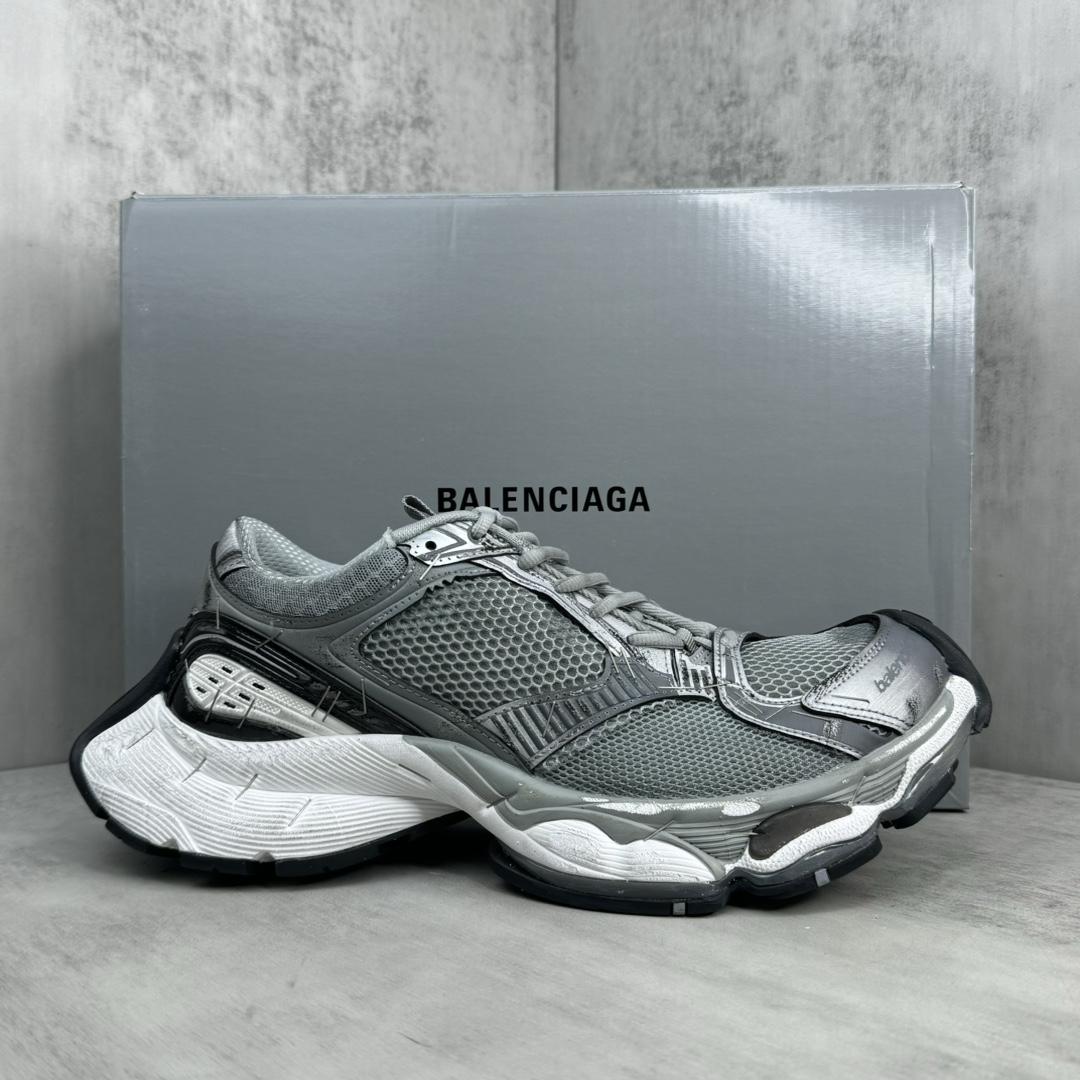 Balenciaga Stapler Sneaker In Beige/grey  - FashionPlug