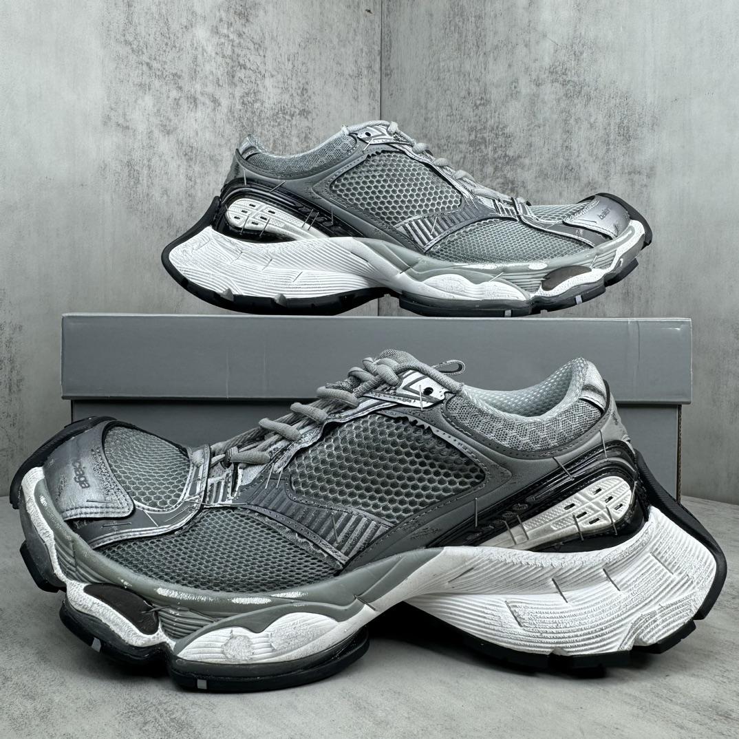 Balenciaga Stapler Sneaker In Beige/grey  - FashionPlug