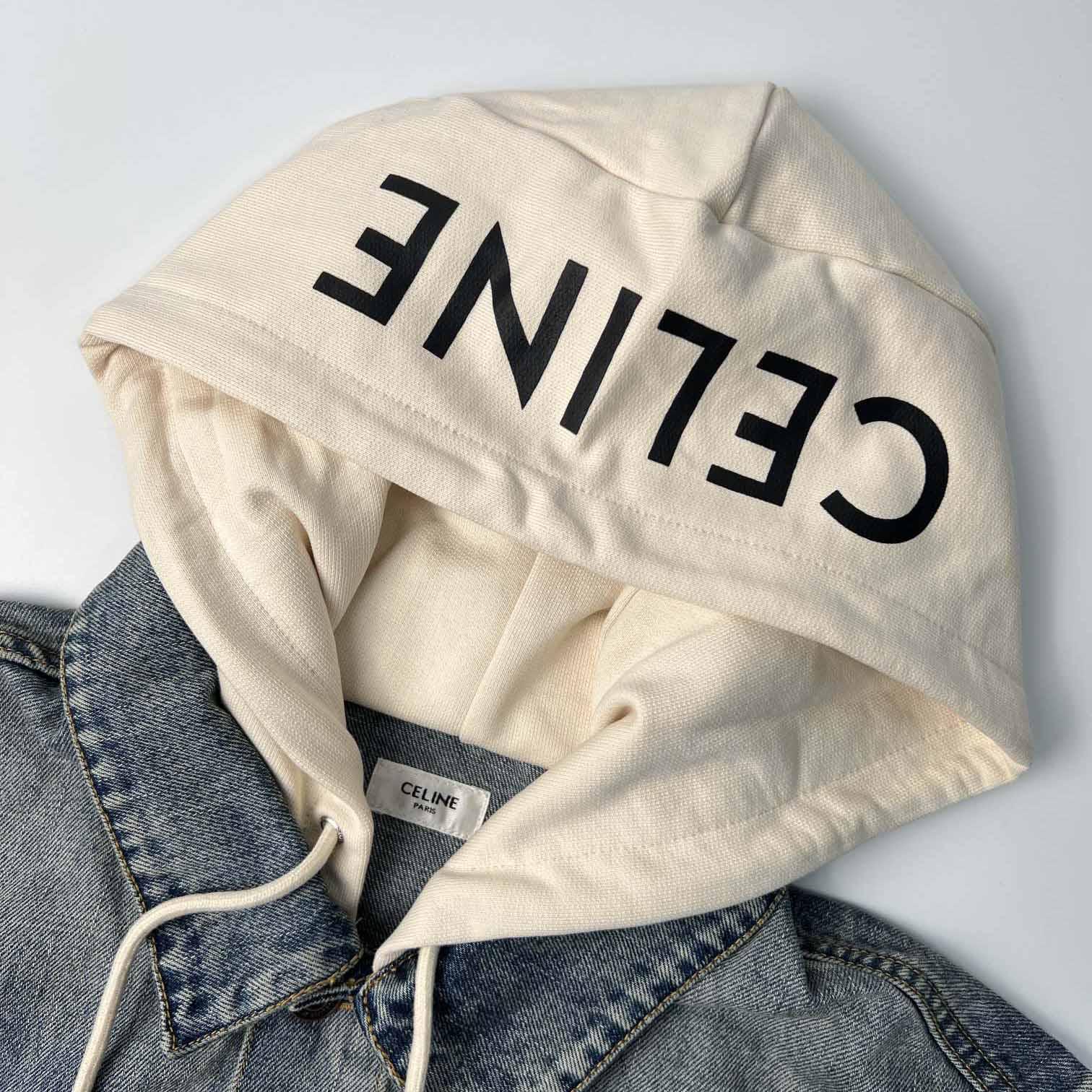 Celine Trucker Jacket In Union Wash Denim - FashionPlug