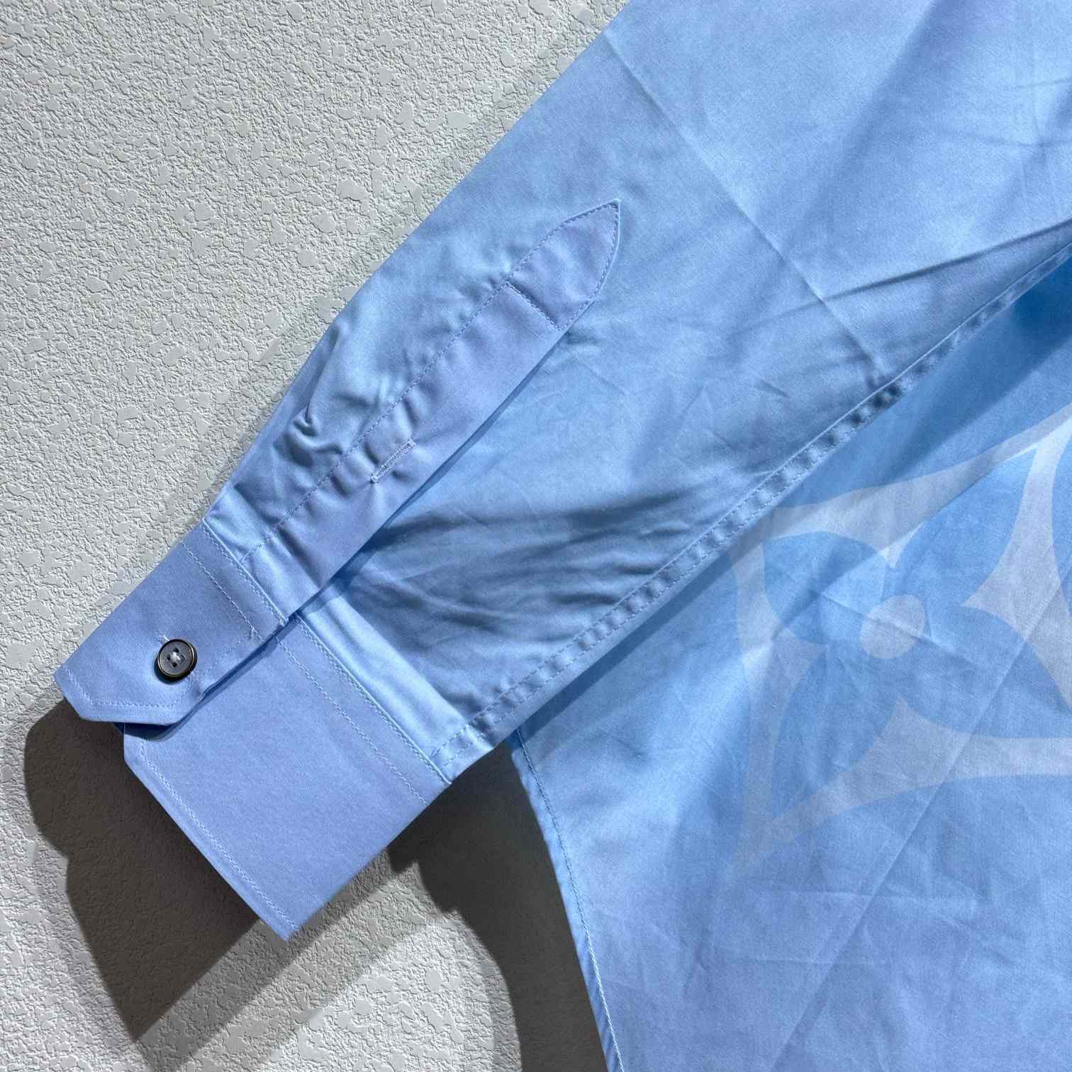 Louis Vuitton Monogram Printed Long Sleeved Cotton Poplin Shirt   1AFXVW - FashionPlug