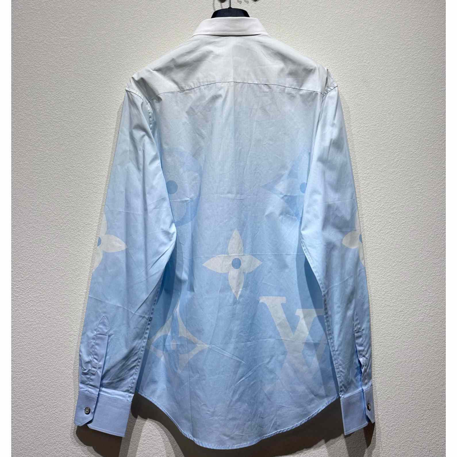 Louis Vuitton Monogram Printed Long Sleeved Cotton Poplin Shirt   1AFXVW - FashionPlug