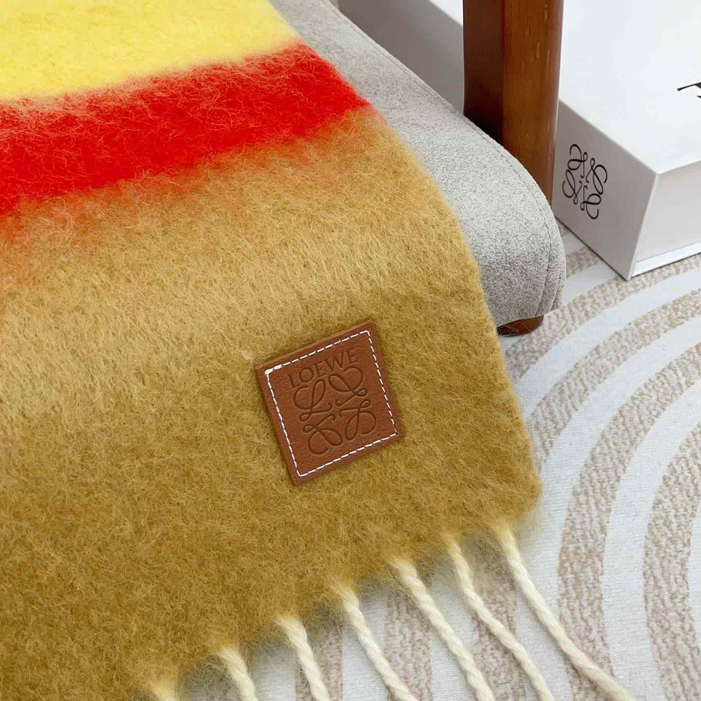 Loewe Scarf In Mohair And Wool - FashionPlug