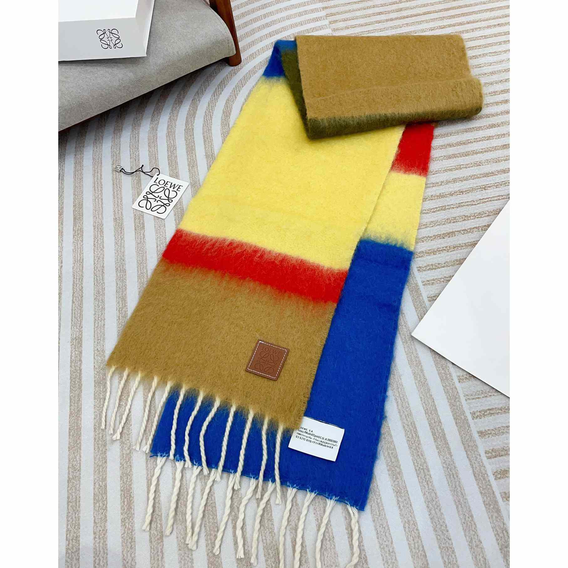 Loewe Scarf In Mohair And Wool - FashionPlug
