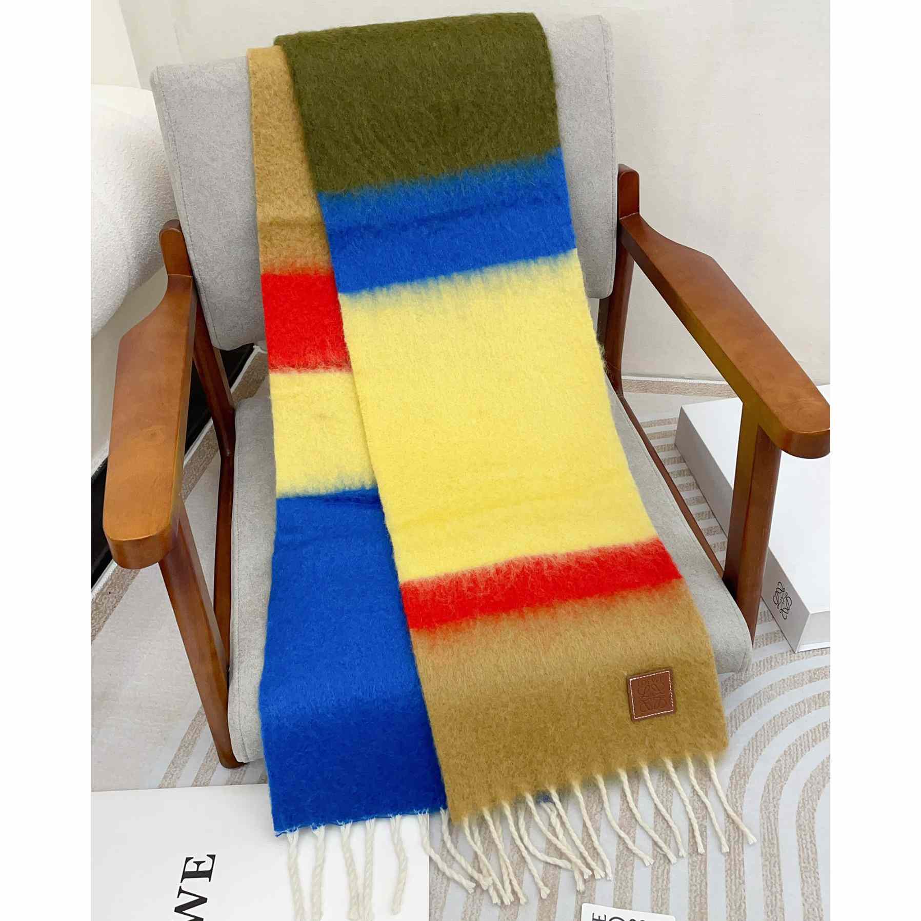 Loewe Scarf In Mohair And Wool - FashionPlug