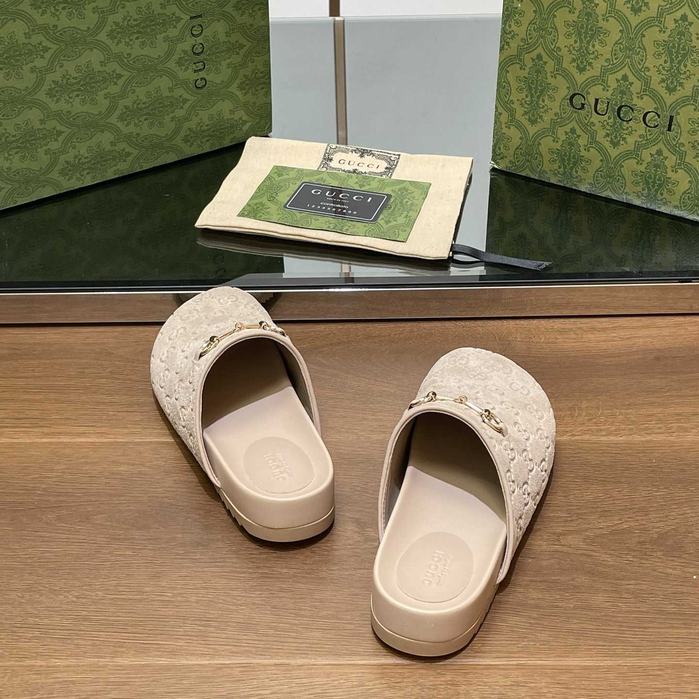 Gucci Women's Horsebit Slipper - FashionPlug