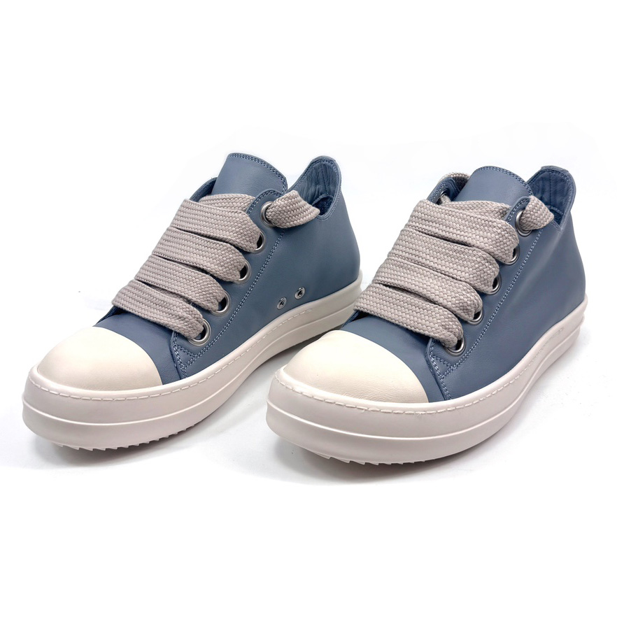 Rick Owens Jumbo-Laced Low-Top Sneakers - FashionPlug