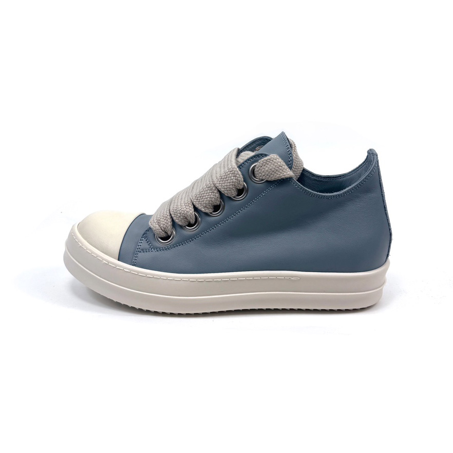 Rick Owens Jumbo-Laced Low-Top Sneakers - FashionPlug