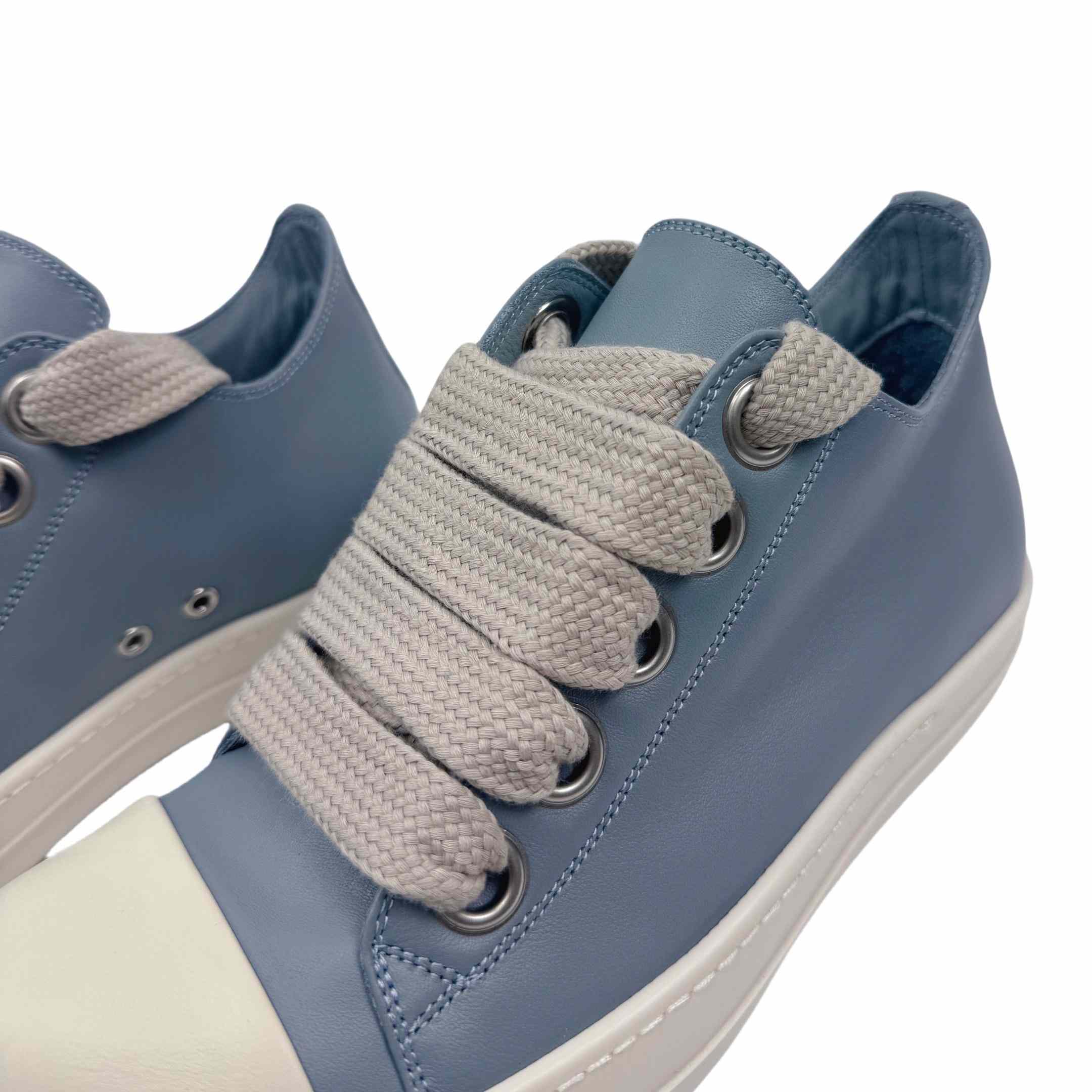 Rick Owens Jumbo-Laced Low-Top Sneakers - FashionPlug