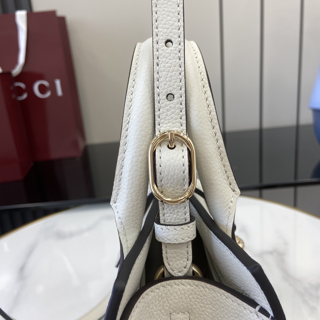Gucci Small Tote Bag With Hook Closure - FashionPlug