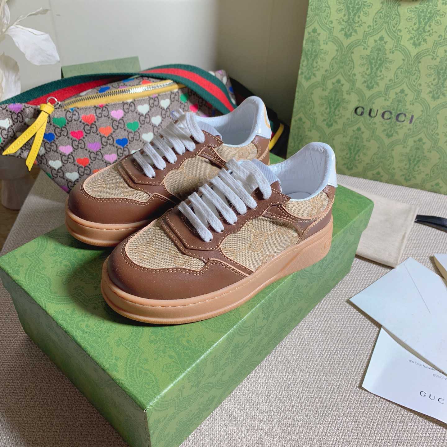 Gucci Toddler Leather Platform Sneaker - FashionPlug