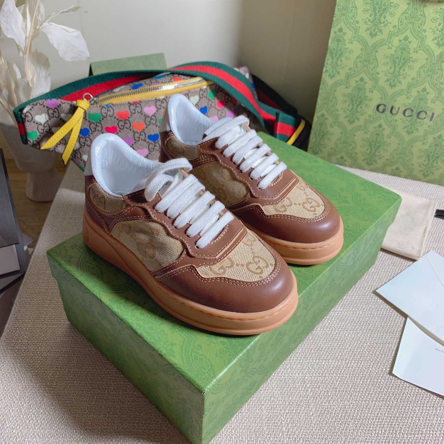 Gucci Toddler Leather Platform Sneaker - FashionPlug