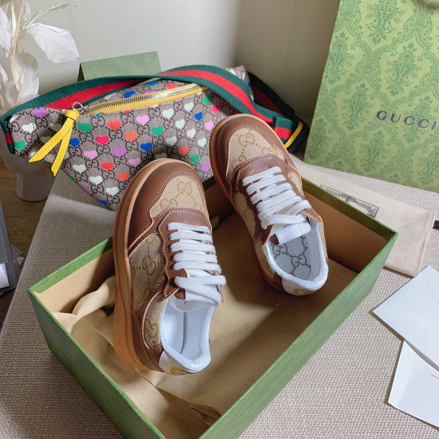 Gucci Toddler Leather Platform Sneaker - FashionPlug