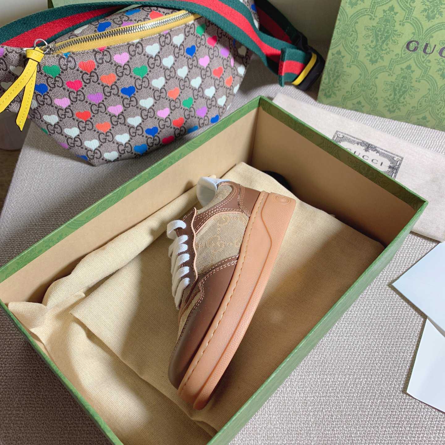 Gucci Toddler Leather Platform Sneaker - FashionPlug