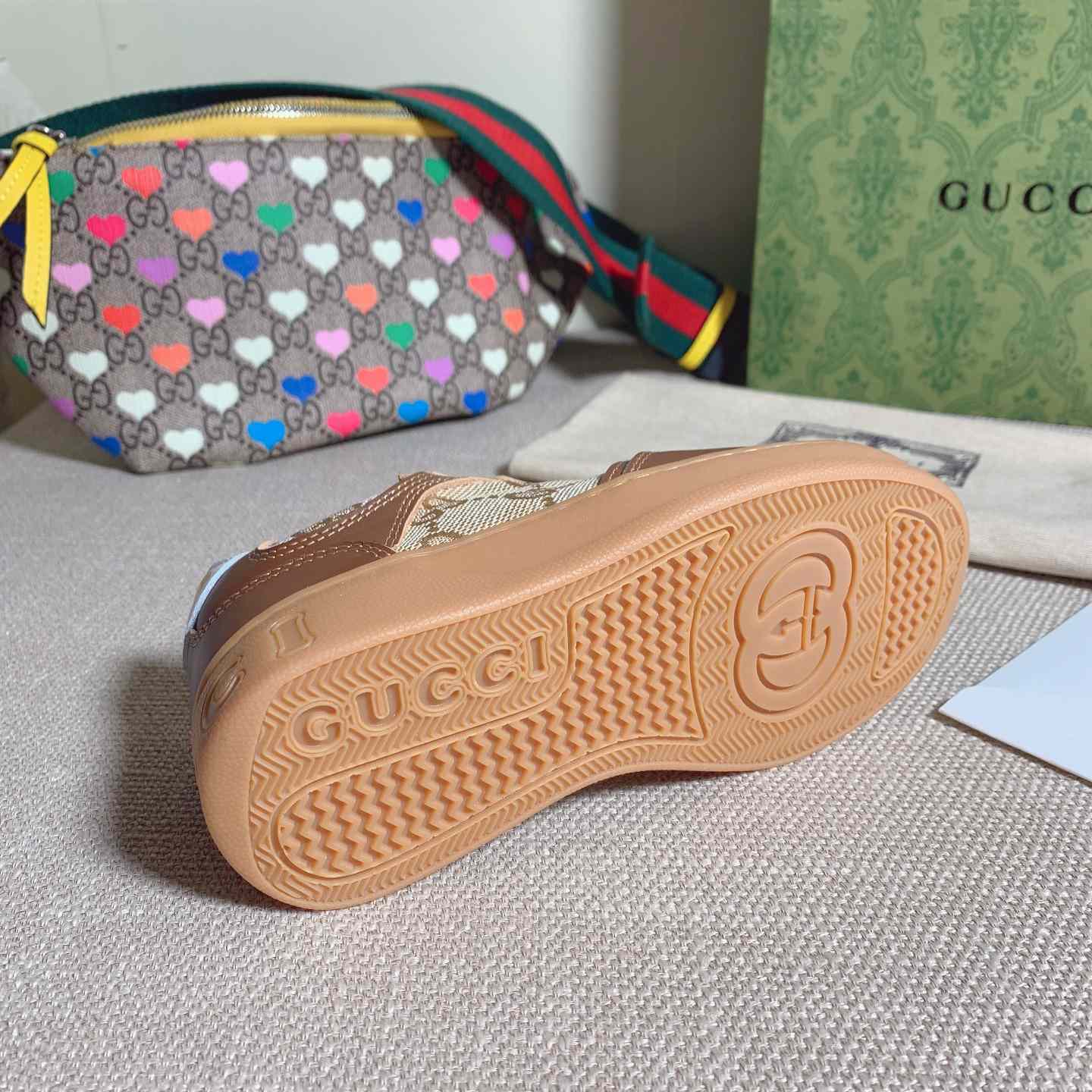 Gucci Toddler Leather Platform Sneaker - FashionPlug