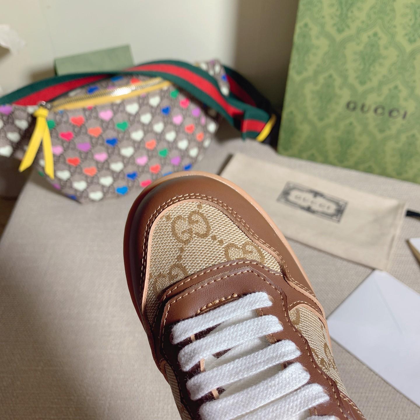Gucci Toddler Leather Platform Sneaker - FashionPlug