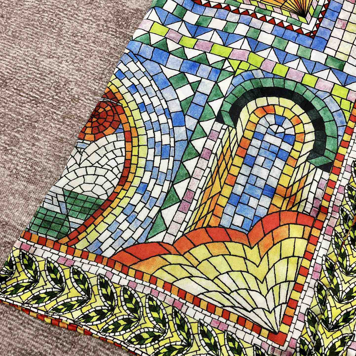 Casablanca Mosaic De Damas Silk Shirt     CA3497 - FashionPlug