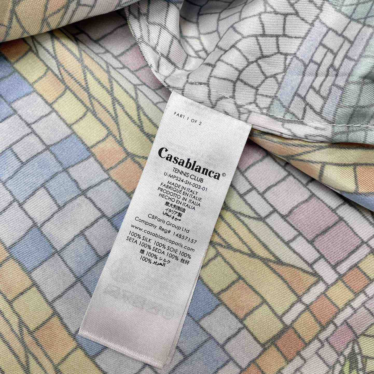 Casablanca Mosaic De Damas Silk Shirt     CA3497 - FashionPlug