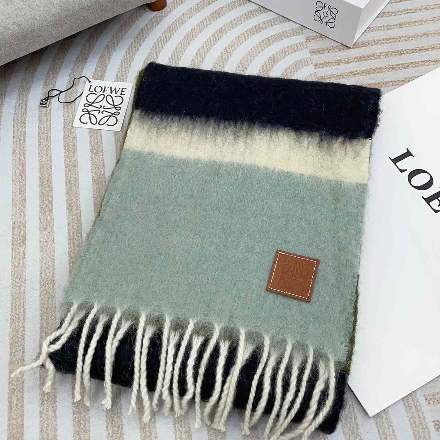 Loewe Scarf In Mohair And Wool - FashionPlug