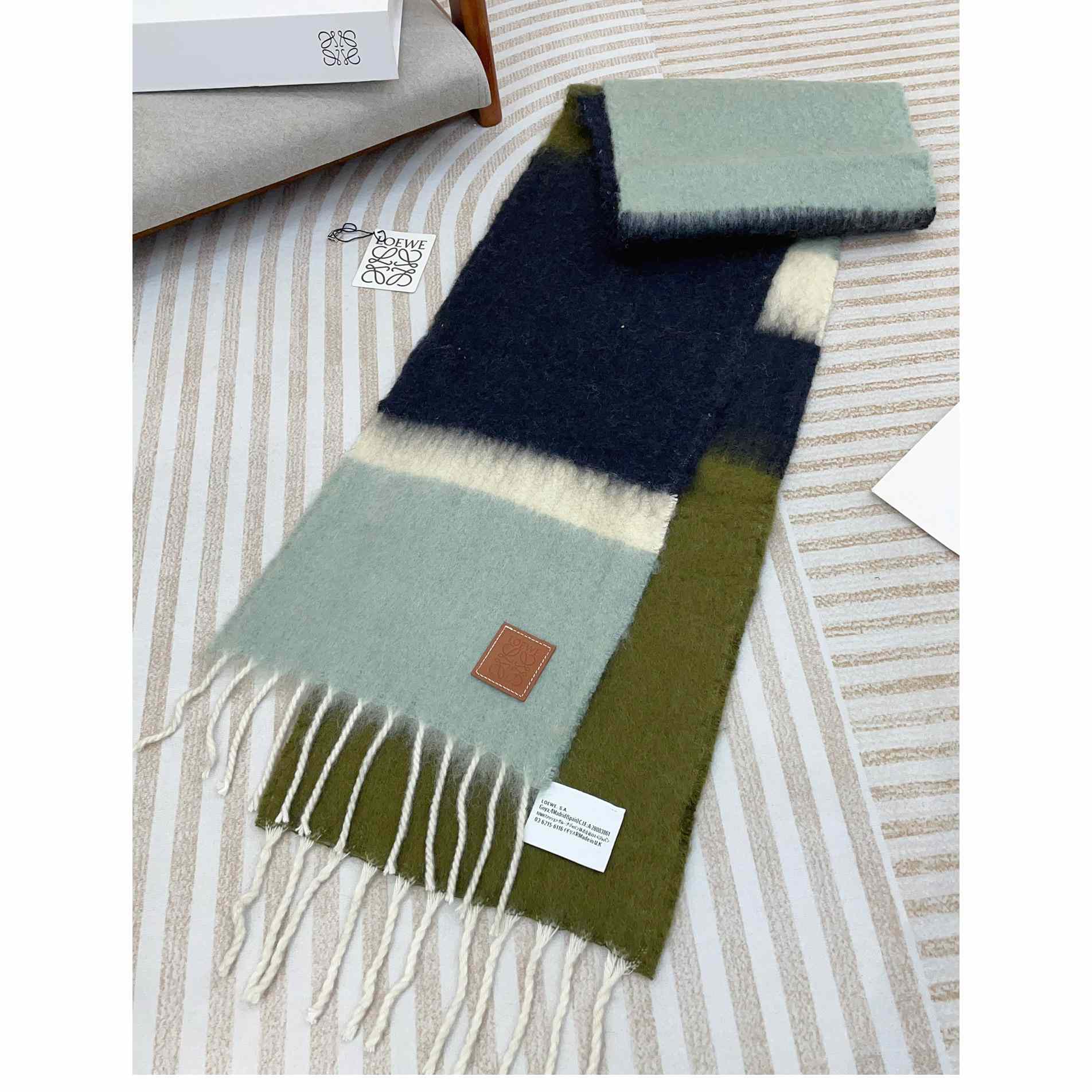 Loewe Scarf In Mohair And Wool - FashionPlug