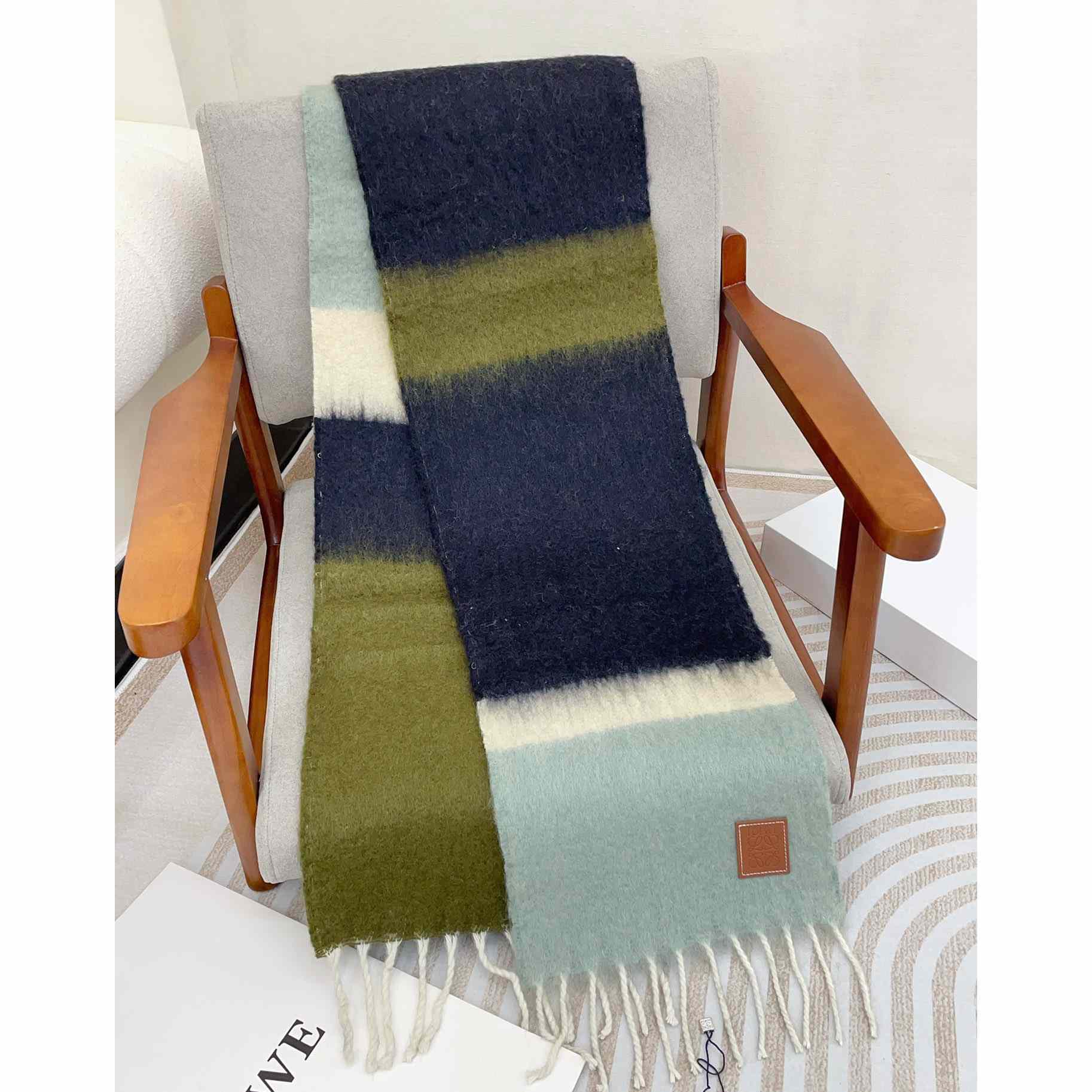 Loewe Scarf In Mohair And Wool - FashionPlug