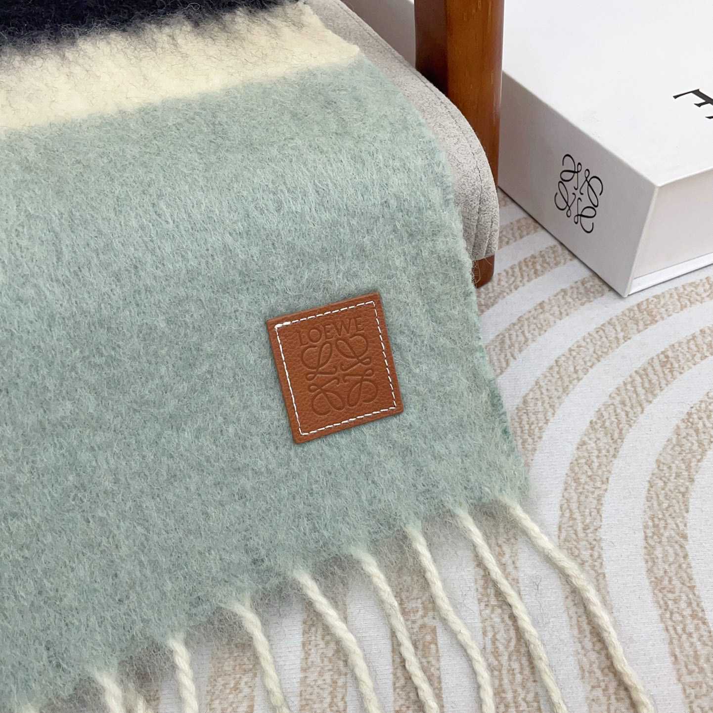 Loewe Scarf In Mohair And Wool - FashionPlug