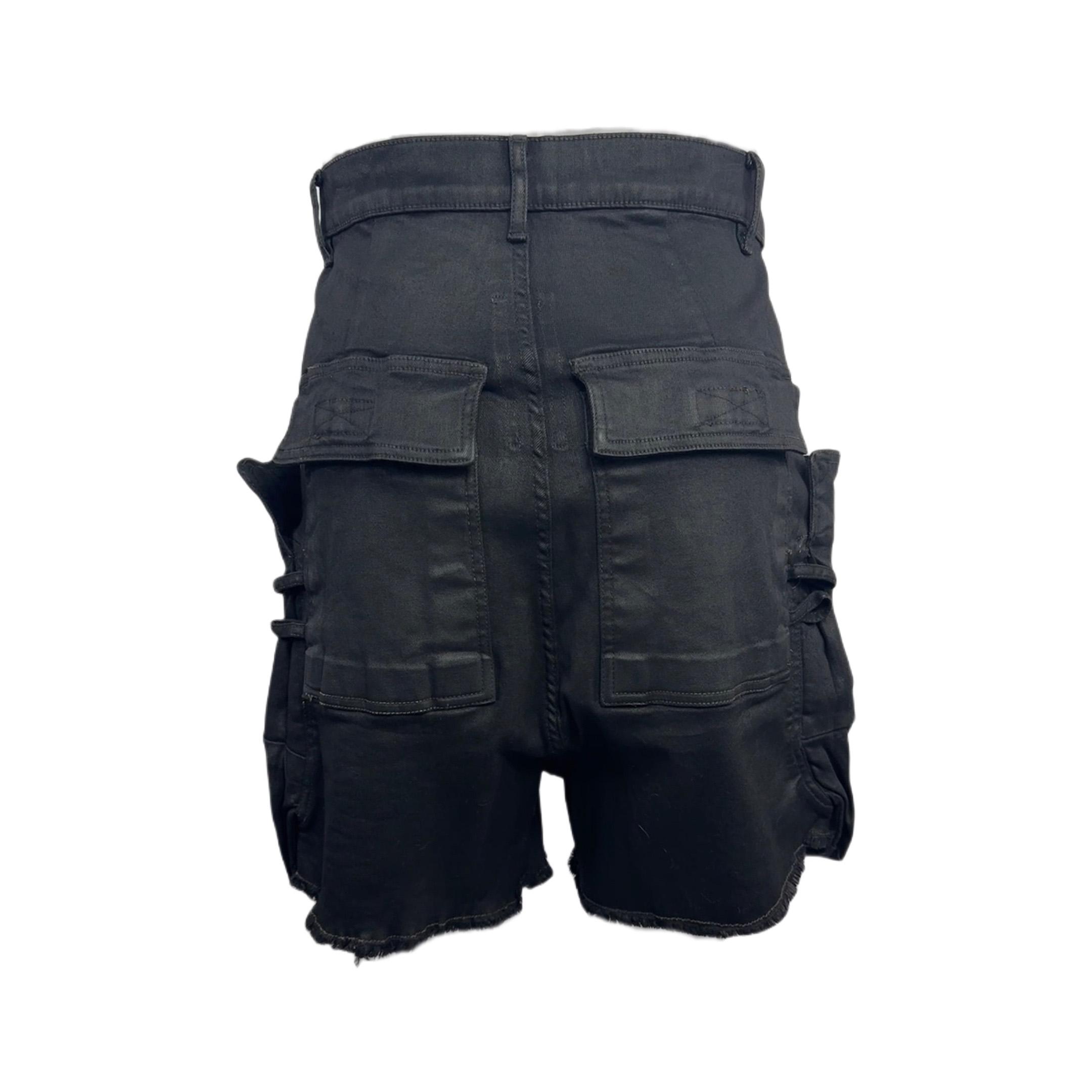 Rick Owens 'stefan' Denim Cargo Shorts - FashionPlug