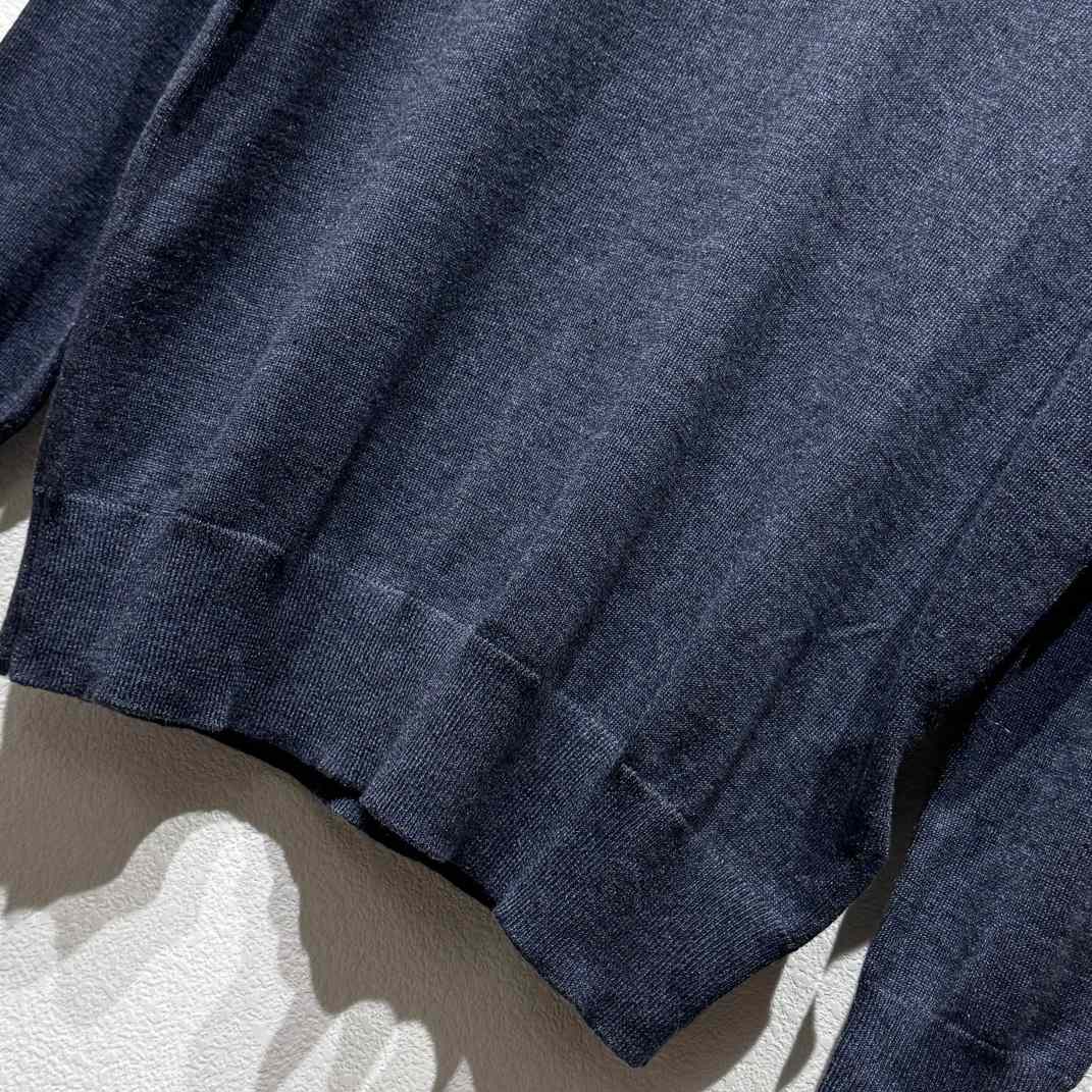 Gucci Knit Wool Long Sleeve Polo Top - FashionPlug