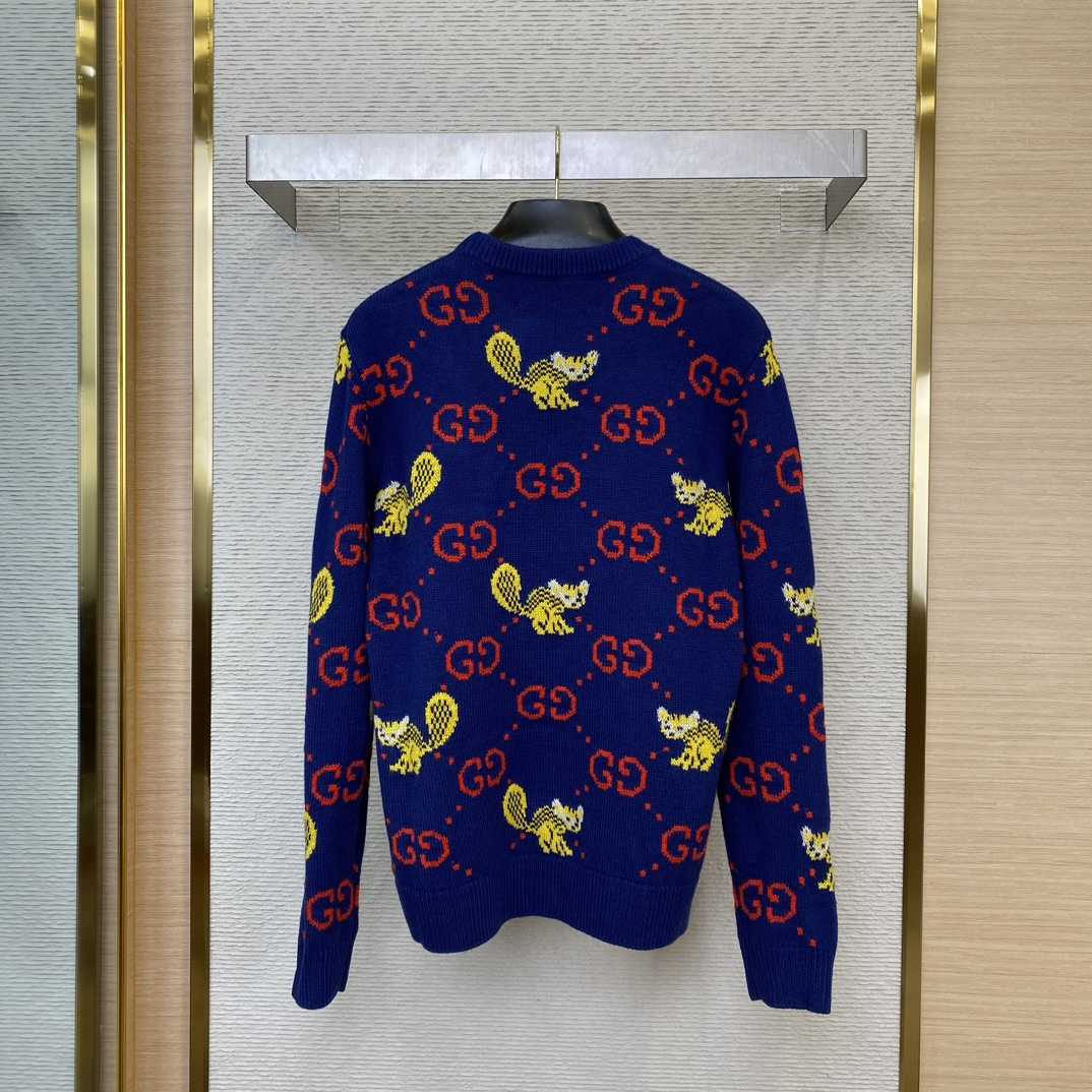 Gucci Freya Hartas Gg Animal Wool Sweater - FashionPlug