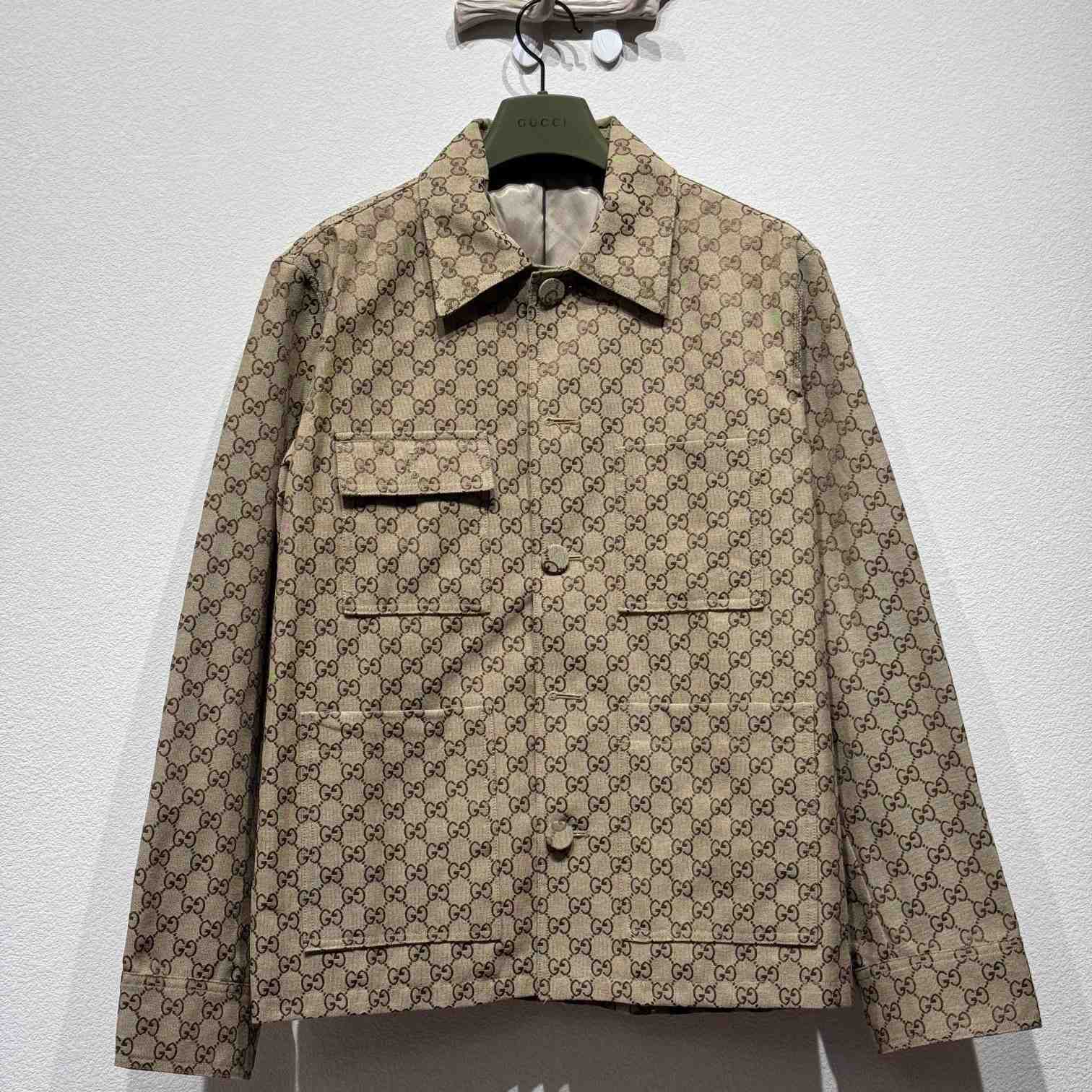 Gucci GG Mixed Cotton Jacket - FashionPlug