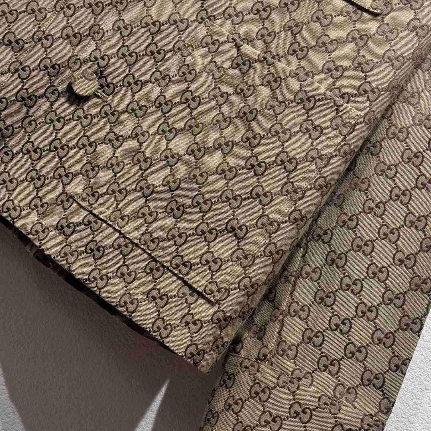 Gucci GG Mixed Cotton Jacket - FashionPlug