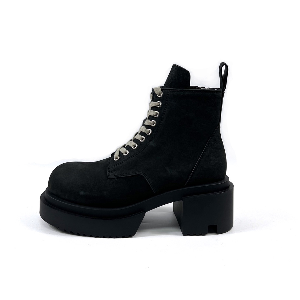 Rick Owens Low Army Bogun 80mm leather boots - FashionPlug