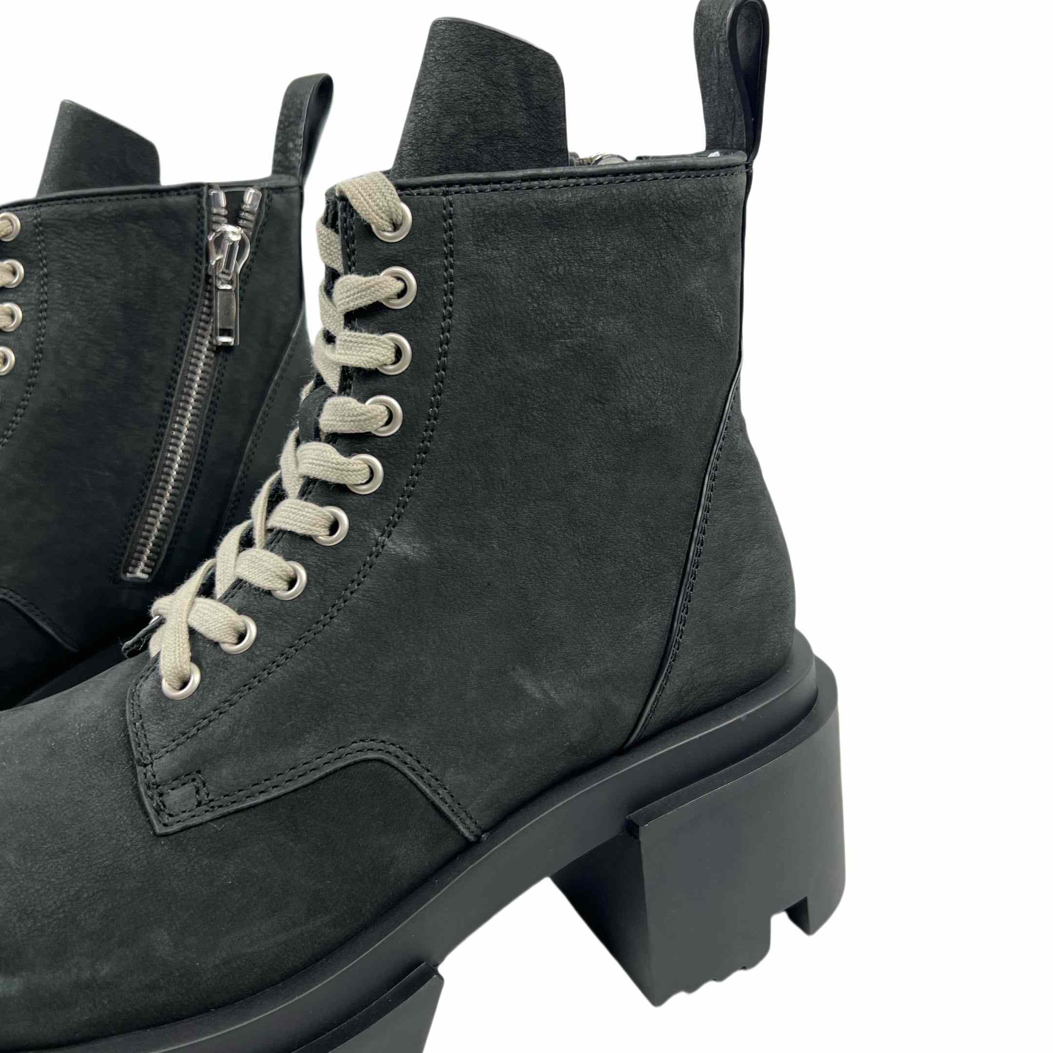 Rick Owens Low Army Bogun 80mm leather boots - FashionPlug