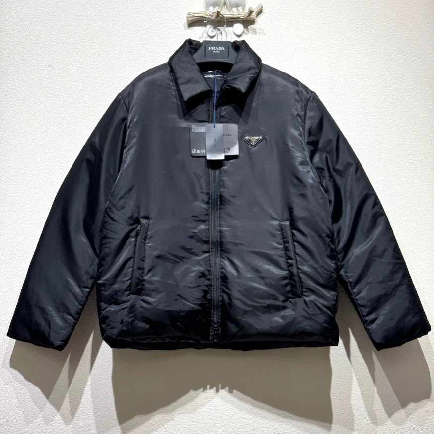 Prada Cropped Re-Nylon Down Jacket - FashionPlug