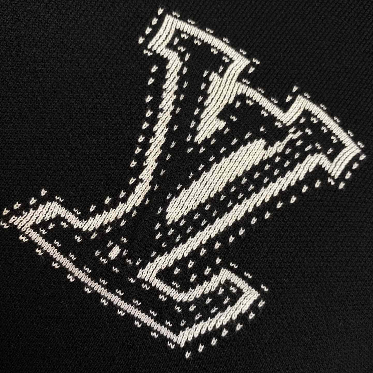Louis Vuitton Graphic Intarsia Zipped Cotton Hoodie   1AFXKW - FashionPlug